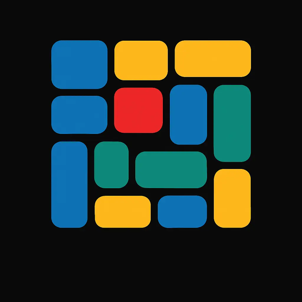Logo for Reflex Count — a minimalist reaction game featuring a grid of black rounded blocks.